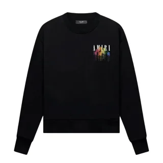 Amiri MA Drip Collage Logo Schwarzes Sweatshirt