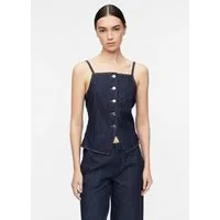 comma Blusentop Bluse Top aus leichtem Denim