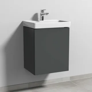 Sanipa 3way Waschtischunterbau zu Villeroy & Boch Avento Waschtisch mit 1 Tür, Anthrazit-Matt SM61922