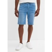 bonprix Bermudas mit Used-Effekt, aus Baumwolle, Polyester und Elasthan, casual Stil