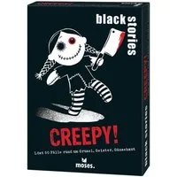 Moses. Verlag Spiel Black Stories Creepy! Kartenspiel, 50 Rätsel zum Gruseln