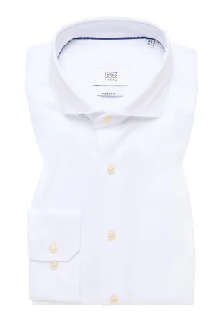 ETERNA - Jersey Shirt Jersey Langarm weiß - Gr. - 39