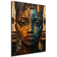 DARO Design Leinwandbild Modern Abstrakt Wandbilder XXL Wandbild Wand Deko Leinwand Bilder, 70x50cm