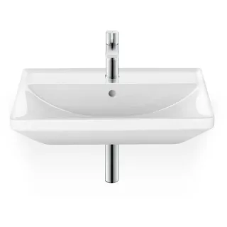 Duravit D-Neo Waschtisch 2366550000 55 x 44 cm, mit Hahnloch, Überlauf, Hahnlochbank, weiß