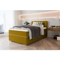 99rooms Boxspringbett Phönix Mini (Schlafzimmerbett, Bett), mit Taschenfederkernmatratze und Topper, in Webstoff MALMO_NEW