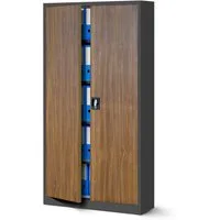 Jan Nowak Aktenschrank Metall Büroschrank abschließbar 90 cm JAN 4 Böden Stahl (Pulverbeschichtet 0,6 mm Wandmontage möglich PZH-zertifiziert) Ordnerschrank 50 Ordner Schloss 2 Schlüssel robust 13 Farben