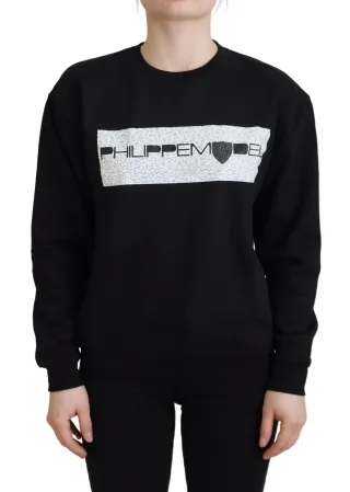Schwarzes Sweatshirt mit grafischem Druck
