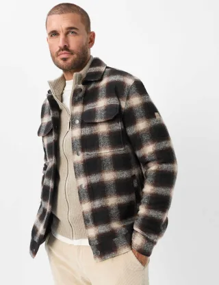 Brax Herren Overshirt Style SANTIAGO chocolate, dunkelbraun, Gr. XXL