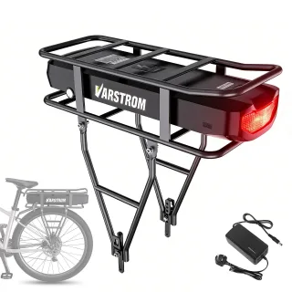 [EU Direct] VARSTROM 36V 20.8AH 748.8Wh Rear Rack Electric Bike Battery 2600mAh 18650 Battery with 30A BMS Protection Bo