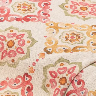 Dekostoff Vintage-Batik mit Leinen, natur-color