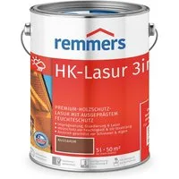 Remmers Holzschutzlasur HK-Lasur 3in1 ebenholz 5 Liter für aussen, 3facher Holzschutz mit Imprägnierung + Grundierung + Lasur