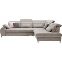 set one by Musterring Ecksofa SO 3400 Sitzhöhe 47cm oder 49cm, Sitztiefe verstellbar, B/T 317/220 cm, Kaltschaumpolsterung, Flachgewebe, whlw. mit Funktionen, Sitzhöhe 47