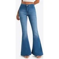 Imily Bela Schlagjeans Damen Formende Schlagjeans (Packung, 1-tlg., 1per-Pack) elastisch