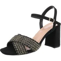 Ital-Design Bequeme Sandalen mit Blockabsatz - Ideal für jeden Anlass Sandalette (89092300) Blockabsatz Sandalen & Sandaletten in Schwarz