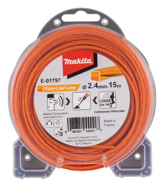 Makita Mähfaden Four-Leaf, 2,4 mm - 15 m - orange - E-01797 orange