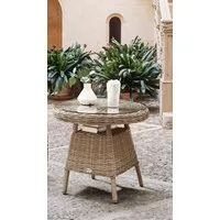 Destiny Gartentisch MALAGA, Ø: 60cm x H: 55cm, Aluminium, Polyrattan