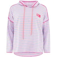 Zwillingsherz Hoodie Neon Streifen & Patch