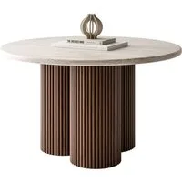 Lookway Couchtisch CANYON mit geriffeltem Sockel