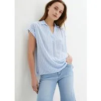 bonprix Kurzarmbluse Loose Fit, für einen luftigen Look, aus Viskose, gestreift