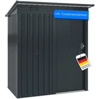 STEELSØN Gerätehaus Talonix aus Metall mit Pultdach, BxT: 164x75 cm, Geräteschuppen mit Fundamentrahmen, Gerätehaus wetterfest