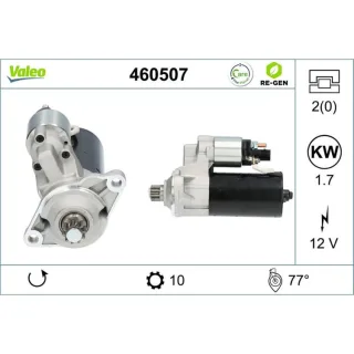 Valeo Starter 1,7 kW Audi Seat Skoda VW 460507