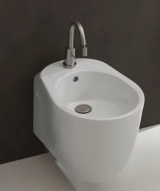 Axa one Serie Normal Wand-Bidet mit 1 Hahnloch, B: 370, T: 520 mm, weiss glänzend 27020