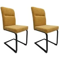 HTI-Living Esszimmerstuhl Schwingstuhl Liron Gelb 2er-Set (Set, 2 St), Esszimmerstuhl Freischwinger
