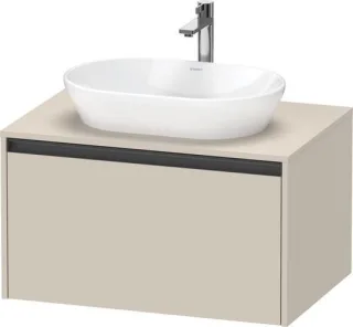 Duravit Ketho.2 Konsolenwaschtischunterbau wandhängend Taupe Supermatt 800x550x459 mm - K24885083830 K24885083830000