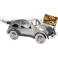 BRUBAKER Weinflaschenhalter Flaschenhalter Nostalgisches Auto - 32 cm Weinflaschen Dekoration, (1-St., Oldtimer), Metall Wein Geschenk mit Grußkarte