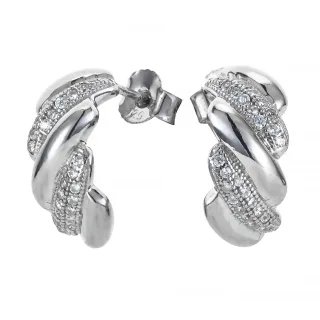 Orphelia 'Sabrina' Damen Ohrstecker aus 925 Sterling Silber - Silber ZO-7348