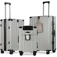 HOMELUX Trolleyset Trolley Größe M, L, XL Reisekoffer Alu-Rahmen ABS & TSA Schloss, (set, 3), Rollkoffer Trolley Hartschalen koffer Set