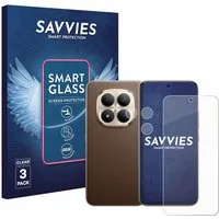 Savvies Displayschutzglas Schutzglas Panzer für Xiaomi Redmi Note 15 Pro Plus 5G (Display+Kamera), 3 Stück, Schutzfolie Display Schutz Glas Folie klar