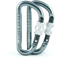 GO!elements Karabiner Micro 6, (2Stück), Schlüsselanhänger Mini Karabinerhaken klein mit Schraubverschluss