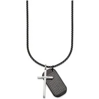 Bruno Banani Kette mit Anhänger Schmuck Geschenk Halskette Kreuz Vater Unser Venezianerkette