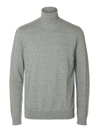 Selected - Rollkragenpullover - Slhberg grau - Gr. - XL