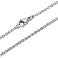Unique Edelstahlkette Exklusive Ösenkette Edelstahl 1,6mm poliert Länge wählbar (Länge 40cm)