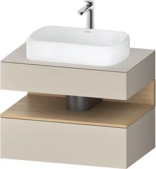 Duravit Qatego Konsolenwaschtischunterbau wandhängend Taupe Supermatt 800x550x600 mm - QA47300308300 QA4730030830010
