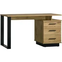 Beautysofa Schreibtisch mit drei Schubladen LAMELO, Modernes Design mit Schubladen, Grifflose Eleganz, Stabil & Langlebig