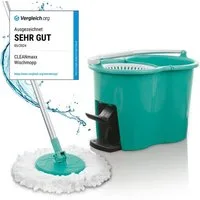 CLEANmaxx Wischmopp Zwei-Kammer-Filtersystem, mit Fußpedal einfach Boden Laminat Parkett Fliesen wischen