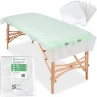 Habys Massageliege Vlies Einwegauflagen geschnitten, 220x90 cm, 10 Stück, Weiß