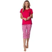 Pastunette Capri-Pyjama Modischer Damen Pyjama mit Caprihose (2 tlg) Modisches Design