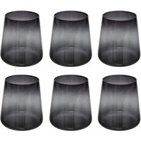 Secret de Gourmet Glas Niedrige Gläser aus schwarzem Glas DREAMS, 6er-Set, 380 ml, Glas