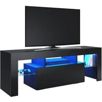 SONNI Lowboard Lowboard TV Board, Der moderne TV-Schrank, Weiß/Schwarz TV Lowboard 130/160/180 cm