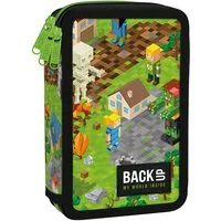 DERFORM Federtasche Pixel Game 3 Fach Federmappe gefüllt Federmäppchen Mäppchen Stifte, (43-tlg)