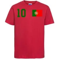 Youth Designz T-Shirt Portugal Kinder T-Shirt im Fußball Trikot Look mit trendigem Motiv