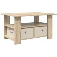 vidaXL Couchtisch Couchtisch Sonoma-Eiche 77 x 55 x 42 cm Holzwerkstoff (1-St)