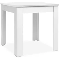 Finori Esstisch mit Schublade, in Weiß - 80x77x80cm (BxHxT)