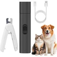 Senmudi Krallenschleifer Krallenschleifer für Hunde,2-Geschwindigkeiten Krallenpflege Schneider, Super Leise (45 dB),Geeignet für Große,Mittlere & Kleine Hunde/Katzen