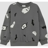 s.Oliver Sweatshirt Sweatshirt Unisex Sweatshirt mit Halloween-Print