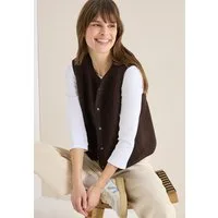 CECIL Fellweste Curly fake Wool in Woll-Optik